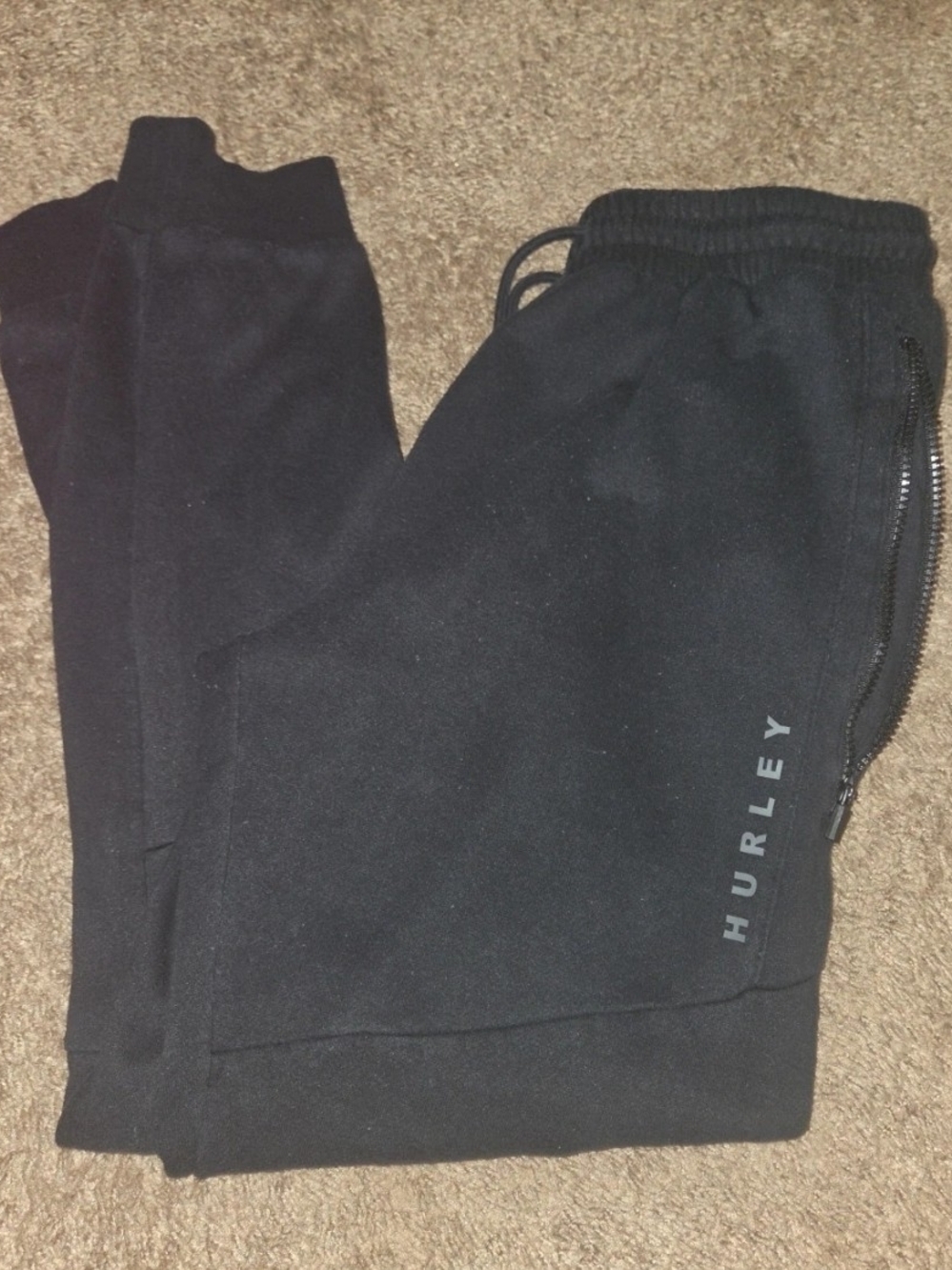 Hurley Men’s Black Drawstring Jogger Pants